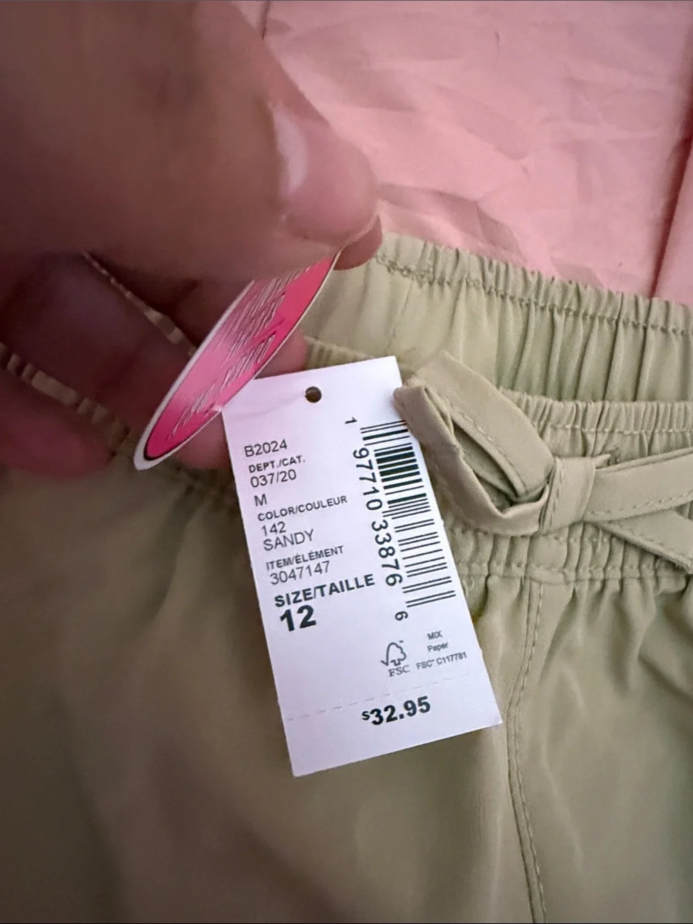 The Children's Place Beige and Navy Pull-On Joggers